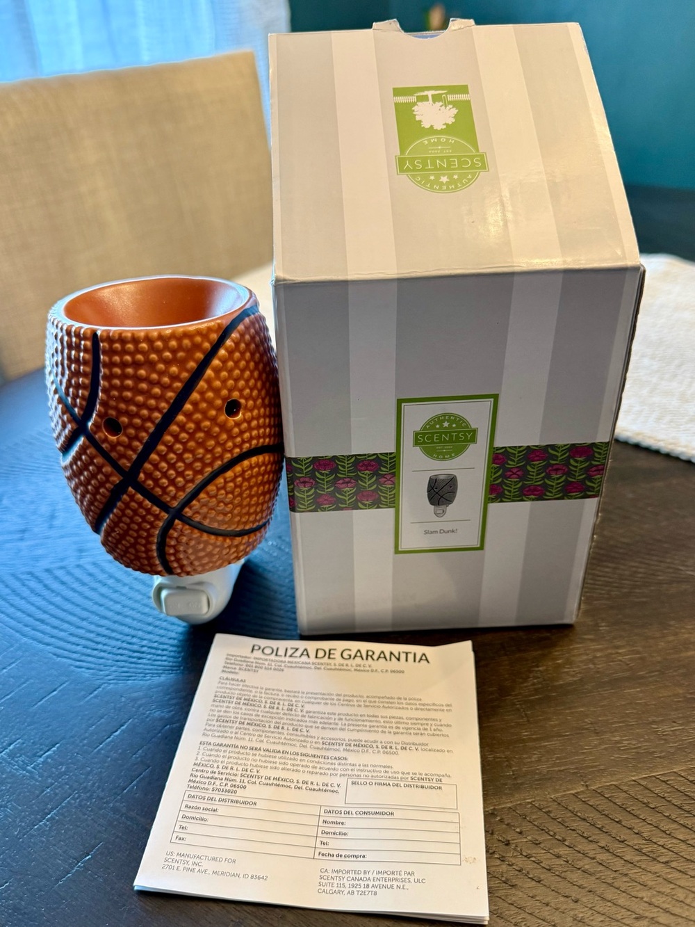 Scentsy SLAM DUNK BASKETBALL Mini Wax Warmer-Retired